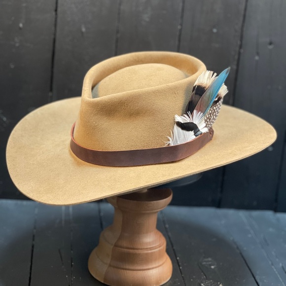 Handmade fur felt boho western hat